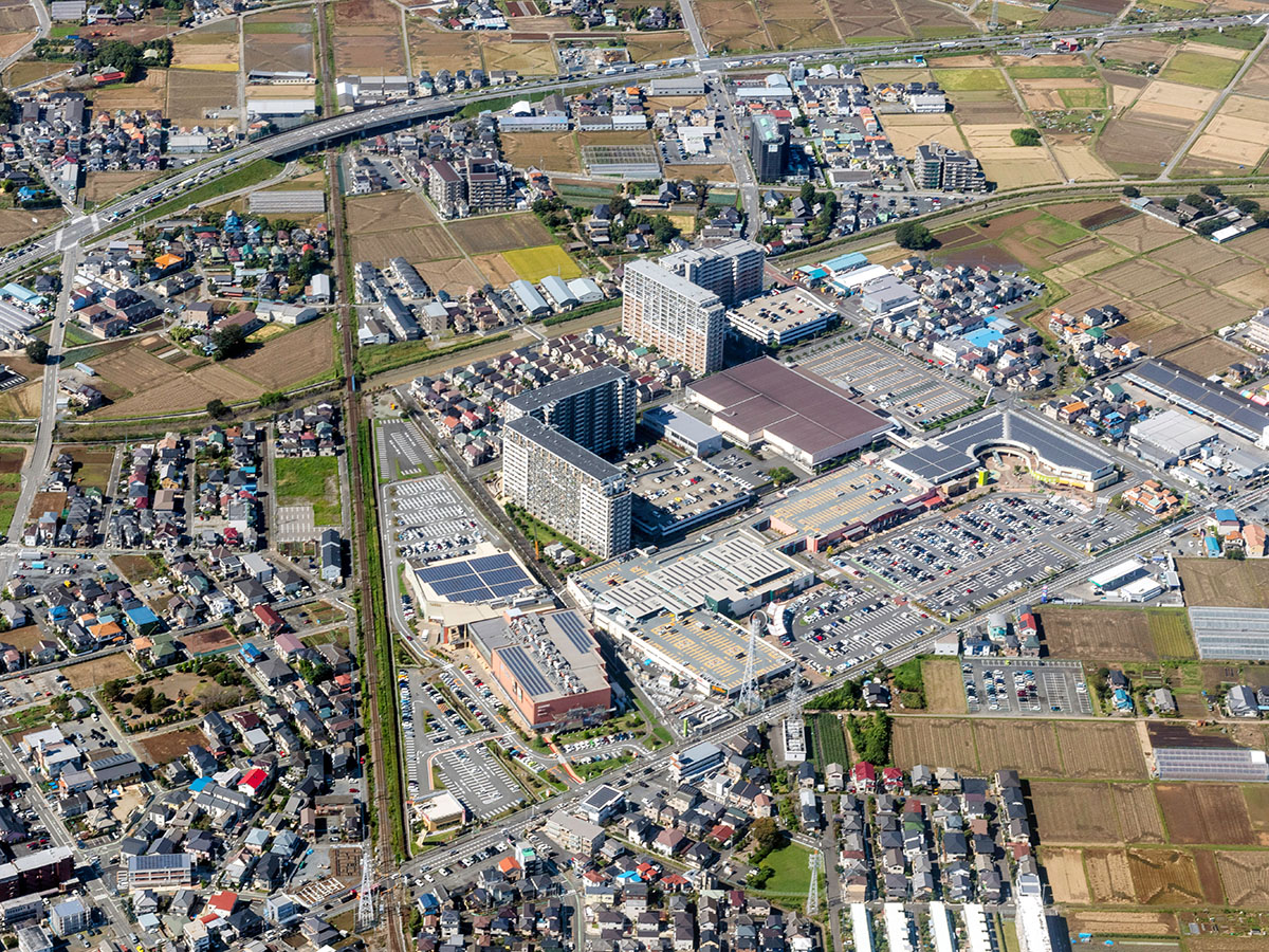 ウニクス南古谷付近航空写真