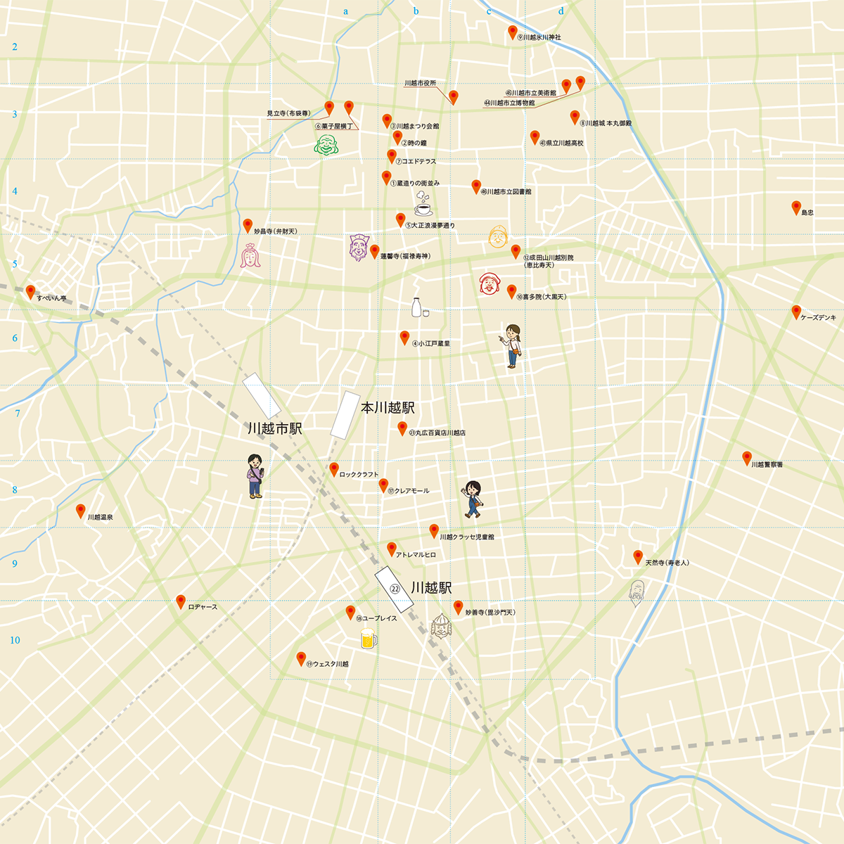 川越市街地の地図